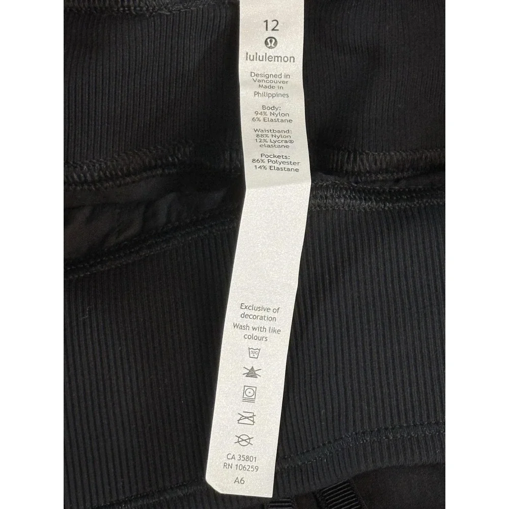 Lululemon Dance Studio Jogger Pants Womens 12 Black Lightweight Athletic NWT